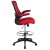 Flash Furniture BL-X-5M-D-RED-GG Mid-Back Red Mesh Ergonomic Drafting Chair with Adjustable Foot Ring and Flip-Up Arms addl-8