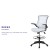 Flash Furniture BL-X-5M-D-WH-GG Mid-Back White Mesh Ergonomic Drafting Chair with Adjustable Foot Ring and Flip-Up Arms addl-3