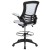 Flash Furniture BL-X-5M-D-WH-GG Mid-Back White Mesh Ergonomic Drafting Chair with Adjustable Foot Ring and Flip-Up Arms addl-6