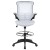 Flash Furniture BL-X-5M-D-WH-GG Mid-Back White Mesh Ergonomic Drafting Chair with Adjustable Foot Ring and Flip-Up Arms addl-9