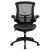 Flash Furniture BL-X-5M-LEA-GG Mid-Back Black Mesh Swivel Desk Chair with LeatherSoft Seat addl-10