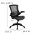 Flash Furniture BL-X-5M-LEA-GG Mid-Back Black Mesh Swivel Desk Chair with LeatherSoft Seat addl-6