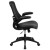Flash Furniture BL-X-5M-LEA-GG Mid-Back Black Mesh Swivel Desk Chair with LeatherSoft Seat addl-9