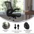 Flash Furniture BL-X-5M-LEA-RLB-GG Mid-Back Black Mesh Swivel Desk Chair with LeatherSoft Seat, Transparent Roller Wheels addl-3