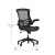Flash Furniture BL-X-5M-LEA-RLB-GG Mid-Back Black Mesh Swivel Desk Chair with LeatherSoft Seat, Transparent Roller Wheels addl-4