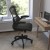 Flash Furniture BL-X-5M-LEA-RLB-GG Mid-Back Black Mesh Swivel Desk Chair with LeatherSoft Seat, Transparent Roller Wheels addl-5