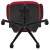 Flash Furniture BL-X-5M-RED-GG Mid-Back Red Mesh Swivel Ergonomic Task Office Chair with Flip-Up Arms addl-12