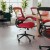 Flash Furniture BL-X-5M-RED-GG Mid-Back Red Mesh Swivel Ergonomic Task Office Chair with Flip-Up Arms addl-1