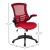 Flash Furniture BL-X-5M-RED-GG Mid-Back Red Mesh Swivel Ergonomic Task Office Chair with Flip-Up Arms addl-6