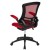 Flash Furniture BL-X-5M-RED-GG Mid-Back Red Mesh Swivel Ergonomic Task Office Chair with Flip-Up Arms addl-7