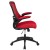 Flash Furniture BL-X-5M-RED-GG Mid-Back Red Mesh Swivel Ergonomic Task Office Chair with Flip-Up Arms addl-9