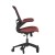 Flash Furniture BL-X-5M-RED-RLB-GG Mid-Back Red Mesh Swivel Ergonomic Task Office Chair with Flip-Up Arms and Transparent Roller Wheels addl-7