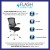 Flash Furniture BL-X-5M-WH-BK-GG Mid-Back Black Mesh Swivel Ergonomic Task Office Chair with White Frame and Flip-Up Arms addl-3