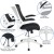 Flash Furniture BL-X-5M-WH-BK-GG Mid-Back Black Mesh Swivel Ergonomic Task Office Chair with White Frame and Flip-Up Arms addl-5