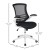 Flash Furniture BL-X-5M-WH-BK-GG Mid-Back Black Mesh Swivel Ergonomic Task Office Chair with White Frame and Flip-Up Arms addl-6