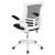Flash Furniture BL-X-5M-WH-BK-GG Mid-Back Black Mesh Swivel Ergonomic Task Office Chair with White Frame and Flip-Up Arms addl-7