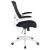 Flash Furniture BL-X-5M-WH-BK-GG Mid-Back Black Mesh Swivel Ergonomic Task Office Chair with White Frame and Flip-Up Arms addl-9