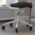 Flash Furniture BL-X-5M-WH-BK-RLB-GG Mid-Back Black Mesh Swivel Ergonomic Task Office Chair with White Frame, Flip-Up Arms, and Transparent Roller Wheels addl-6