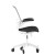 Flash Furniture BL-X-5M-WH-BK-RLB-GG Mid-Back Black Mesh Swivel Ergonomic Task Office Chair with White Frame, Flip-Up Arms, and Transparent Roller Wheels addl-7