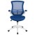 Flash Furniture BL-X-5M-WH-BLUE-GG Mid-Back Blue Mesh Swivel Ergonomic Task Office Chair with White Frame and Flip-Up Arms addl-10