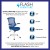 Flash Furniture BL-X-5M-WH-BLUE-GG Mid-Back Blue Mesh Swivel Ergonomic Task Office Chair with White Frame and Flip-Up Arms addl-3