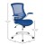 Flash Furniture BL-X-5M-WH-BLUE-GG Mid-Back Blue Mesh Swivel Ergonomic Task Office Chair with White Frame and Flip-Up Arms addl-6