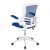 Flash Furniture BL-X-5M-WH-BLUE-GG Mid-Back Blue Mesh Swivel Ergonomic Task Office Chair with White Frame and Flip-Up Arms addl-7