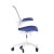 Flash Furniture BL-X-5M-WH-BLUE-RLB-GG Mid-Back Blue Mesh Swivel Ergonomic Task Office Chair with White Frame, Flip-Up Arms, and Transparent Roller Wheels addl-7