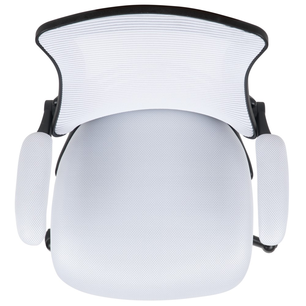 Flash Furniture BLX5MWHGG MidBack White Mesh Swivel Ergonomic Task