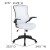 Flash Furniture BL-X-5M-WH-GG Mid-Back White Mesh Swivel Ergonomic Task Office Chair with Flip-Up Arms addl-6