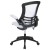 Flash Furniture BL-X-5M-WH-GG Mid-Back White Mesh Swivel Ergonomic Task Office Chair with Flip-Up Arms addl-7