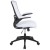 Flash Furniture BL-X-5M-WH-GG Mid-Back White Mesh Swivel Ergonomic Task Office Chair with Flip-Up Arms addl-9