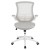 Flash Furniture BL-X-5M-WH-GY-GG Mid-Back Light Gray Mesh Swivel Ergonomic Task Office Chair with White Frame and Flip-Up Arms addl-10
