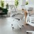 Flash Furniture BL-X-5M-WH-GY-GG Mid-Back Light Gray Mesh Swivel Ergonomic Task Office Chair with White Frame and Flip-Up Arms addl-1