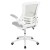 Flash Furniture BL-X-5M-WH-GY-GG Mid-Back Light Gray Mesh Swivel Ergonomic Task Office Chair with White Frame and Flip-Up Arms addl-7