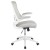 Flash Furniture BL-X-5M-WH-GY-GG Mid-Back Light Gray Mesh Swivel Ergonomic Task Office Chair with White Frame and Flip-Up Arms addl-9