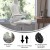 Flash Furniture BL-X-5M-WH-GY-RLB-GG Mid-Back Light Gray Mesh Swivel Ergonomic Task Office Chair with Flip-Up Arms addl-3