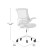 Flash Furniture BL-X-5M-WH-GY-RLB-GG Mid-Back Light Gray Mesh Swivel Ergonomic Task Office Chair with White Frame, Flip-Up Arms, and Transparent Roller Wheels addl-4