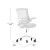 Flash Furniture BL-X-5M-WH-GY-RLB-GG Mid-Back Light Gray Mesh Swivel Ergonomic Task Office Chair with Flip-Up Arms addl-4