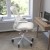 Flash Furniture BL-X-5M-WH-GY-RLB-GG Mid-Back Light Gray Mesh Swivel Ergonomic Task Office Chair with Flip-Up Arms addl-5