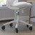 Flash Furniture BL-X-5M-WH-GY-RLB-GG Mid-Back Light Gray Mesh Swivel Ergonomic Task Office Chair with White Frame, Flip-Up Arms, and Transparent Roller Wheels addl-6