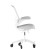 Flash Furniture BL-X-5M-WH-GY-RLB-GG Mid-Back Light Gray Mesh Swivel Ergonomic Task Office Chair with White Frame, Flip-Up Arms, and Transparent Roller Wheels addl-7