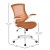 Flash Furniture BL-X-5M-WH-TAN-GG Mid-Back Tan Mesh Swivel Ergonomic Task Office Chair with White Frame and Flip-Up Arms addl-6