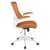 Flash Furniture BL-X-5M-WH-TAN-GG Mid-Back Tan Mesh Swivel Ergonomic Task Office Chair with White Frame and Flip-Up Arms addl-9