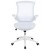 Flash Furniture BL-X-5M-WH-WH-GG Mid-Back White Mesh Swivel Ergonomic Task Office Chair with White Frame and Flip-Up Arms addl-10