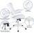 Flash Furniture BL-X-5M-WH-WH-GG Mid-Back White Mesh Swivel Ergonomic Task Office Chair with White Frame and Flip-Up Arms addl-5