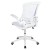 Flash Furniture BL-X-5M-WH-WH-GG Mid-Back White Mesh Swivel Ergonomic Task Office Chair with White Frame and Flip-Up Arms addl-7