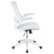 Flash Furniture BL-X-5M-WH-WH-GG Mid-Back White Mesh Swivel Ergonomic Task Office Chair with White Frame and Flip-Up Arms addl-9