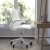 Flash Furniture BL-X-5M-WH-WH-RLB-GG Mid-Back White Mesh Swivel Ergonomic Task Office Chair with Flip-Up Arms addl-1