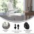 Flash Furniture BL-X-5M-WH-WH-RLB-GG Mid-Back White Mesh Swivel Ergonomic Task Office Chair with Flip-Up Arms addl-3